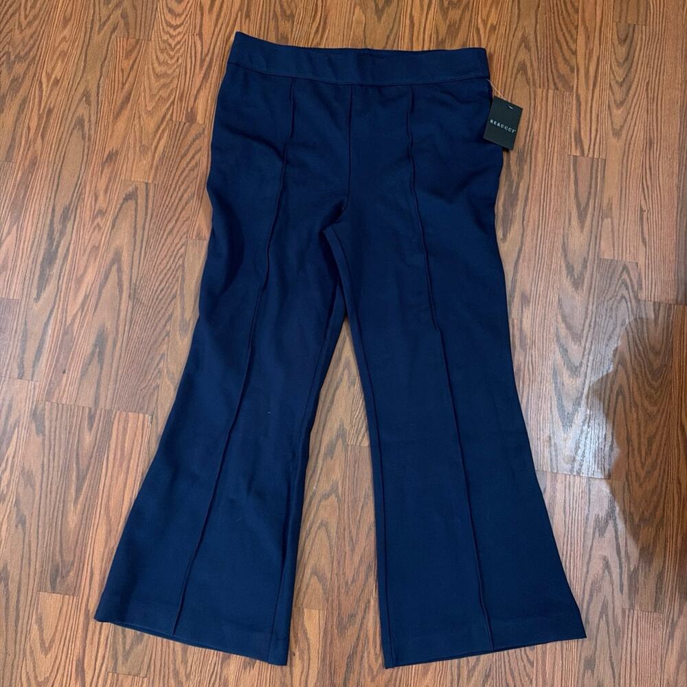 Rekucci Blue Dress Pants Size 16P Flared Leg with Pleats